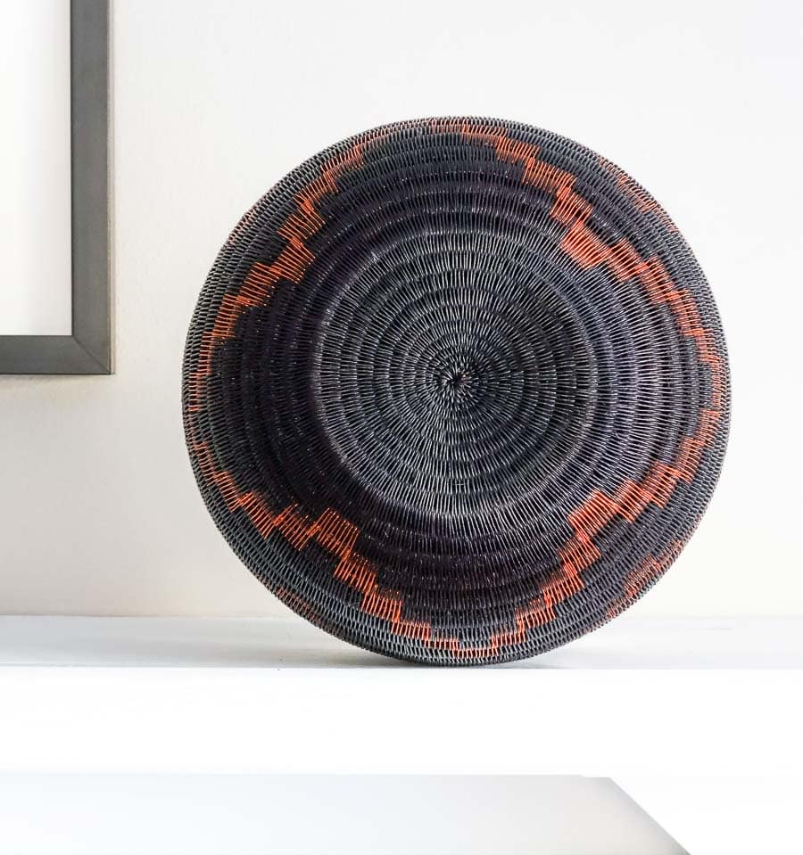 Copper Flames on Black Rainforest Baskets